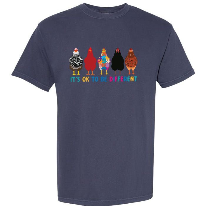 Its Ok To Be Different Cute Chickens Autism Awareness Tee 6178 Garment-Dyed Heavyweight T-Shirt