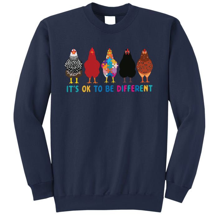 Its Ok To Be Different Cute Chickens Autism Awareness Tee 6178 Sweatshirt