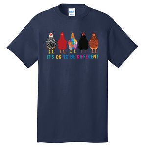 Its Ok To Be Different Cute Chickens Autism Awareness Tee 6178 Tall T-Shirt