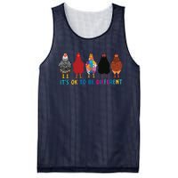 Its Ok To Be Different Cute Chickens Autism Awareness Tee 6178 Mesh Reversible Basketball Jersey Tank