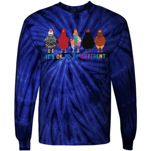 Its Ok To Be Different Cute Chickens Autism Awareness Tee 6178 Tie-Dye Long Sleeve Shirt