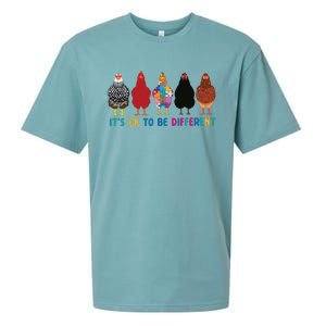 Its Ok To Be Different Cute Chickens Autism Awareness Tee 6178 Sueded Cloud Jersey T-Shirt