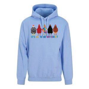 Its Ok To Be Different Cute Chickens Autism Awareness Tee 6178 Unisex Surf Hoodie