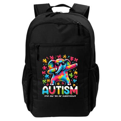 It’S Ok To Be Different Autism Awareness Dabbing Elephant Cute Gift Backpack
