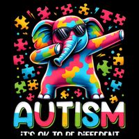 It’S Ok To Be Different Autism Awareness Dabbing Elephant Cute Gift Drawstring Bag