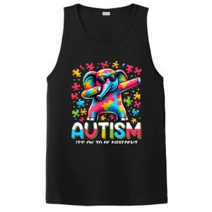 It’S Ok To Be Different Autism Awareness Dabbing Elephant Cute Gift PosiCharge Competitor Tank