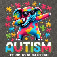 It’S Ok To Be Different Autism Awareness Dabbing Elephant Cute Gift Cotton Canvas Backpack