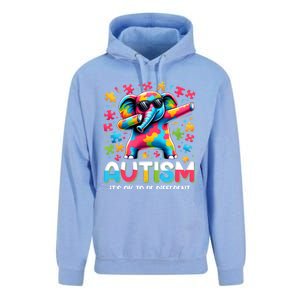 It’S Ok To Be Different Autism Awareness Dabbing Elephant Cute Gift Unisex Surf Hoodie