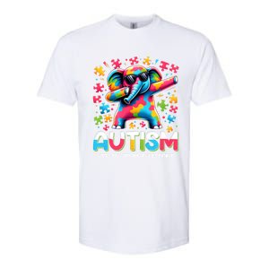 It’S Ok To Be Different Autism Awareness Dabbing Elephant Cute Gift Softstyle CVC T-Shirt