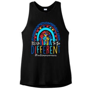 Its Ok To Be Different Autism Awareness Acceptance Gift Ladies PosiCharge Tri-Blend Wicking Tank