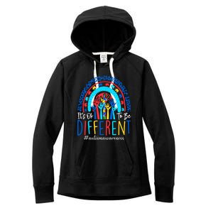 Its Ok To Be Different Autism Awareness Acceptance Gift Women's Fleece Hoodie