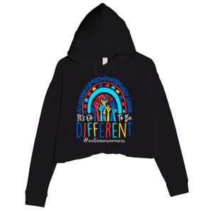 Its Ok To Be Different Autism Awareness Acceptance Gift Crop Fleece Hoodie