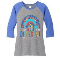 Its Ok To Be Different Autism Awareness Acceptance Gift Women's Tri-Blend 3/4-Sleeve Raglan Shirt