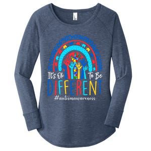 Its Ok To Be Different Autism Awareness Acceptance Gift Women's Perfect Tri Tunic Long Sleeve Shirt