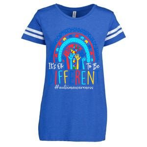 Its Ok To Be Different Autism Awareness Acceptance Gift Enza Ladies Jersey Football T-Shirt