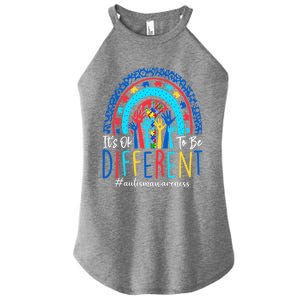 Its Ok To Be Different Autism Awareness Acceptance Gift Women's Perfect Tri Rocker Tank