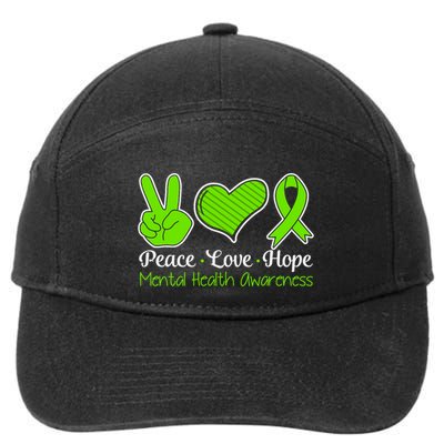 Its Okay To Not Be Okay Mental Health Awareness Ribbon 7-Panel Snapback Hat
