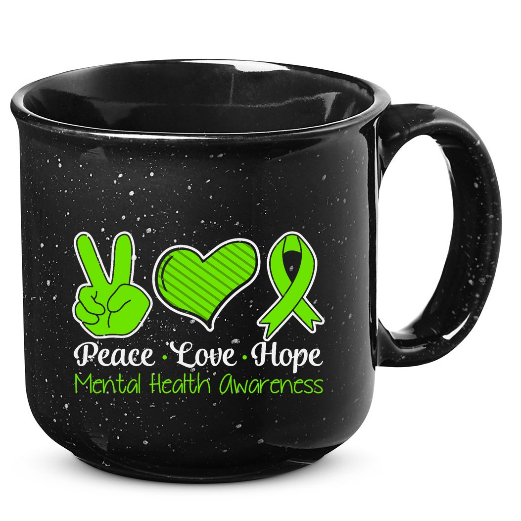 Its Okay To Not Be Okay Mental Health Awareness Ribbon 15oz Campfire Ceramic Mug