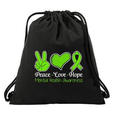 Its Okay To Not Be Okay Mental Health Awareness Ribbon Drawstring Bag