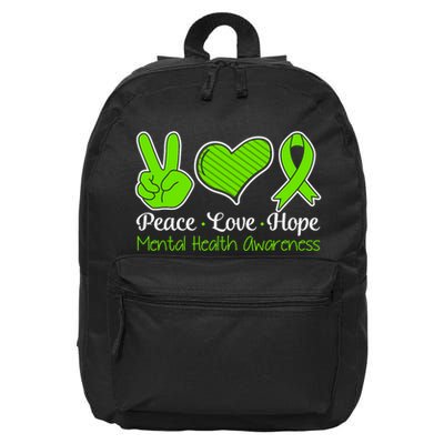 Its Okay To Not Be Okay Mental Health Awareness Ribbon 16 in Basic Backpack