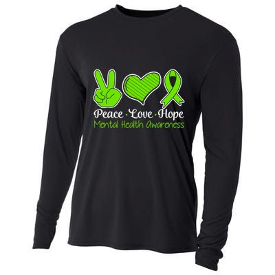 Its Okay To Not Be Okay Mental Health Awareness Ribbon Cooling Performance Long Sleeve Crew