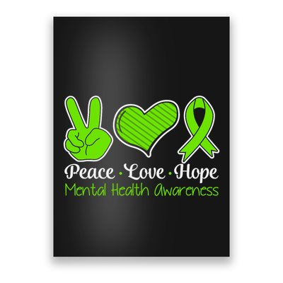 Its Okay To Not Be Okay Mental Health Awareness Ribbon Poster