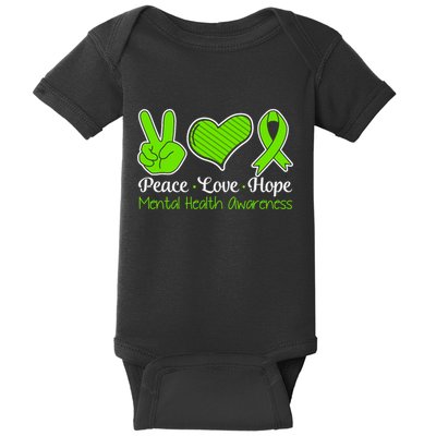 Its Okay To Not Be Okay Mental Health Awareness Ribbon Baby Bodysuit