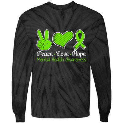 Its Okay To Not Be Okay Mental Health Awareness Ribbon Tie-Dye Long Sleeve Shirt