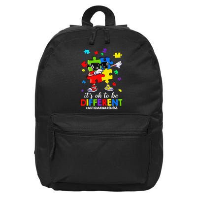 ItS Ok To Be Different Dabbing Puzzle Autism Awareness 16 in Basic Backpack
