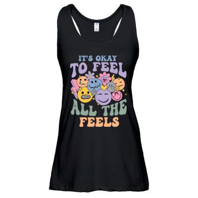 Its Ok To Feel All The Feels Mental Health Awareness Ladies Essential Flowy Tank