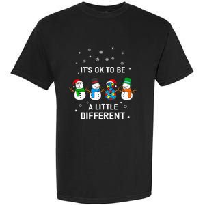 It's Ok To Be A Little Different Christmas Autism Tee Gift Garment-Dyed Heavyweight T-Shirt