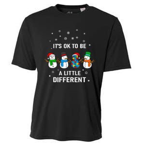 It's Ok To Be A Little Different Christmas Autism Tee Gift Cooling Performance Crew T-Shirt