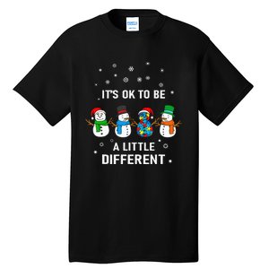 It's Ok To Be A Little Different Christmas Autism Tee Gift Tall T-Shirt