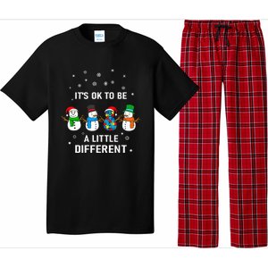 It's Ok To Be A Little Different Christmas Autism Tee Gift Pajama Set