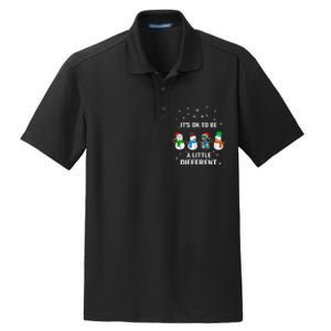 It's Ok To Be A Little Different Christmas Autism Tee Gift Dry Zone Grid Polo