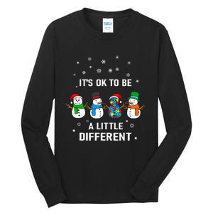 It's Ok To Be A Little Different Christmas Autism Tee Gift Tall Long Sleeve T-Shirt