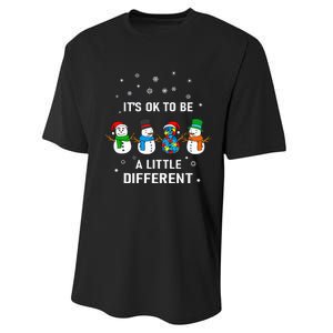 It's Ok To Be A Little Different Christmas Autism Tee Gift Performance Sprint T-Shirt