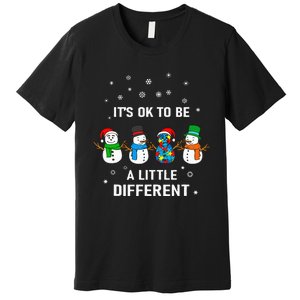 It's Ok To Be A Little Different Christmas Autism Tee Gift Premium T-Shirt