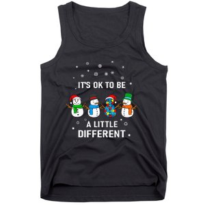 It's Ok To Be A Little Different Christmas Autism Tee Gift Tank Top