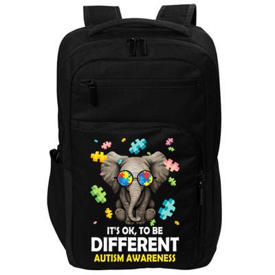 It's Ok To Be Different Elephant Autism Awareness Puzzle Meaningful Gift Impact Tech Backpack