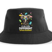 It's Ok To Be Different Elephant Autism Awareness Puzzle Meaningful Gift Sustainable Bucket Hat