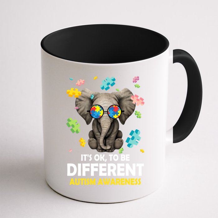 It's Ok To Be Different Elephant Autism Awareness Puzzle Meaningful Gift Mug