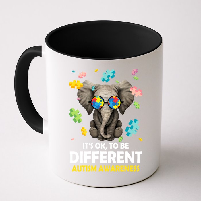 It's Ok To Be Different Elephant Autism Awareness Puzzle Meaningful Gift Mug