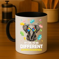 It's Ok To Be Different Elephant Autism Awareness Puzzle Meaningful Gift Mug