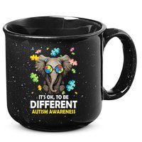 It's Ok To Be Different Elephant Autism Awareness Puzzle Meaningful Gift 15oz Campfire Ceramic Mug