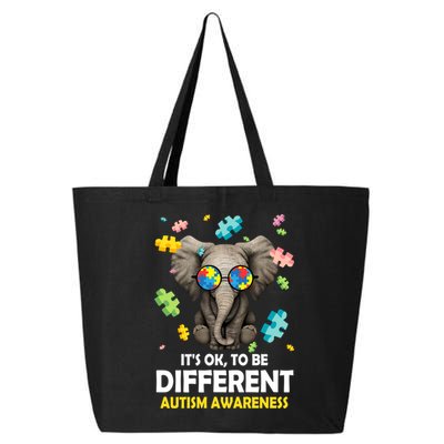 It's Ok To Be Different Elephant Autism Awareness Puzzle Meaningful Gift 25L Jumbo Tote