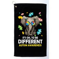 It's Ok To Be Different Elephant Autism Awareness Puzzle Meaningful Gift Golf Towel