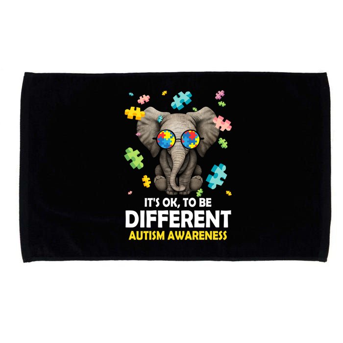 It's Ok To Be Different Elephant Autism Awareness Puzzle Meaningful Gift Microfiber Hand Towel