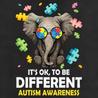 It's Ok To Be Different Elephant Autism Awareness Puzzle Meaningful Gift Microfiber Hand Towel