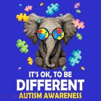 It's Ok To Be Different Elephant Autism Awareness Puzzle Meaningful Gift Sustainable Beanie